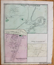Load image into Gallery viewer, 1876 - Grafton New York; Versos: North Greenbush South Petersburgh Antique Map Genuine Hand-Colored