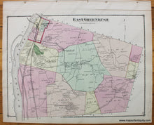Load image into Gallery viewer, 1876 - Part Of Greenbush Town East New York; Versos: Part Antique Map Genuine Hand-Colored