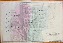 Load image into Gallery viewer, Antique-Hand-Colored-Map-Part-of-Greenbush-town-of-East-Greenbush-New-York;-versos:-East-Greenbush-part-of-Greenbush-1876-Beers-1800s-19th-century-Maps-of-Antiquity