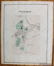 Load image into Gallery viewer, 1876 - Sand Lake New York; Versos: Sliters Corners Glasshouse West Antique Map Genuine Hand-Colored