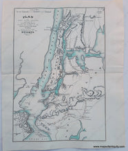 Load image into Gallery viewer, Antique-Hand-Colored-Map-Plan-of-New-York-Island-and-part-of-Long-Island-Shewing-the-Position-of-the-American-and-British-Armies-before-at-and-after-the-Engagement-on-the-Heights-August-27th-1776--United-States-New-York-1832-Marshall-Maps-Of-Antiquity-1800s-19th-century