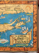 Load image into Gallery viewer, 1961 - A Map Of Long Island Antique Pictorial Genuine