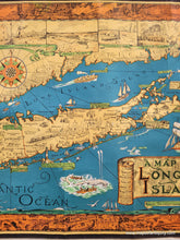 Load image into Gallery viewer, 1961 - A Map Of Long Island Antique Pictorial Genuine
