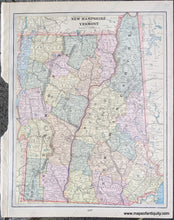 Load image into Gallery viewer, 1892 - New York; Verso: Hampshire And Vermont & Massachusetts Rhode Island Antique Chart Genuine
