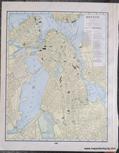 Load image into Gallery viewer, Genuine-Antique-Printed-Color-Comparative-Chart-Map-of-New-York-and-Vicinity;-versos:-Brooklyn-Boston-United-States-New-York-City-1892-Home-Library-&-Supply-Association-Maps-Of-Antiquity-1800s-19th-century