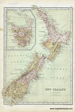 Load image into Gallery viewer, Antique-Printed-Color-Map-Australia-verso:-New-Zealand-Australia-&-Pacific--1873-J.-Bartholomew-Maps-Of-Antiquity