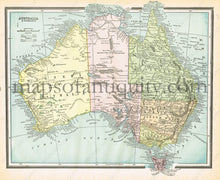 Load image into Gallery viewer, Antique-Printed-Color-Map-Oceanica-verso:-Australia-&-Tasmania-Australia-&-Pacific--1894-Cram-Maps-Of-Antiquity