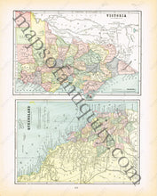 Load image into Gallery viewer, Antique-Printed-Color-Map-New-Zealand-verso:-Victoria-and-Queensland-Australia-&-Pacific--1894-Cram-Maps-Of-Antiquity
