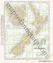 Load image into Gallery viewer, Antique-Printed-Color-Map-New-Zealand-verso:-West-Australia-and-South-Australia-Australia-&-Pacific--1900-Cram-Maps-Of-Antiquity