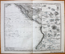 Load image into Gallery viewer, 1876 - Polynesia and the Pacific - Polynesien und der Grosse Ocean (Ostliches Blatt) - Antique Map
