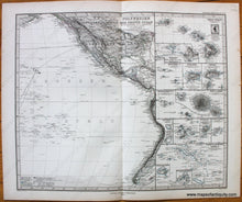 Load image into Gallery viewer, Antique-Map-Polynesia-Pacific-North-America-Polynesien-Grosse-Ocean-Stieler-1876-1870s-1800s-19th-century-Maps-of-Antiquity