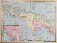 Load image into Gallery viewer, Genuine-Antique-Map-West-Australia-Versos-Borneo;-Map-of-New-Guinea-1903-Cram-Maps-Of-Antiquity