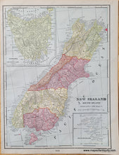 Load image into Gallery viewer, Genuine-Antique-Map-Map-of-New-Zealand-South-Island-1903-Cram-Maps-Of-Antiquity