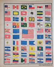 Load image into Gallery viewer, 1893 - Flags of All Nations. - Antique Print