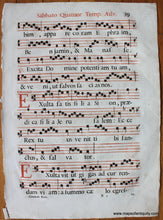 Load image into Gallery viewer, 16Th Century - Antique Sheet Music Sabbato Quatuor Temp. Adv. Genuine On Paper