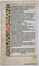 Load image into Gallery viewer, Beautiful detailed illumination in gold, red, blue, green. Genuine-Antique-Vellum-Page-Illuminated-Page-from-a-Book-of-Hours-1508--Thielman-Kerver-Maps-Of-Antiquity