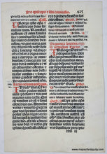 Load image into Gallery viewer, black and red text Genuine-Antique-Vellum-Page-Page-of-Prayers-on-Vellum-1580-Unknown-Maps-Of-Antiquity
