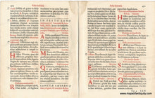 Load image into Gallery viewer, Genuine-Antique-Page-16th-Century-Music-Missal-Leaf-Double-page-1587--Maps-Of-Antiquity