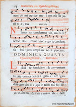 Load image into Gallery viewer, c. 16th century - Antique Liturgical Sheet Music - Sabbato Dominicae iii. Quadrag. 113 / Dominica iv. Quadragesimae 114 - Genuine Antique Sheet Music