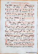 Load image into Gallery viewer, c. 16th century - Antique Liturgical Sheet Music - Dominica iv. Quadragesimae 114 & 115 - Genuine Antique Sheet Music