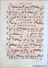 Load image into Gallery viewer, c. 16th century - Antique Liturgical Sheet Music - Sabbato Sancto 173 & 174 - Genuine Antique Sheet Music