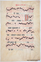 Load image into Gallery viewer, Possibly Early to Mid- Middle Ages - Antique Sheet Music - Feria VI - Antique