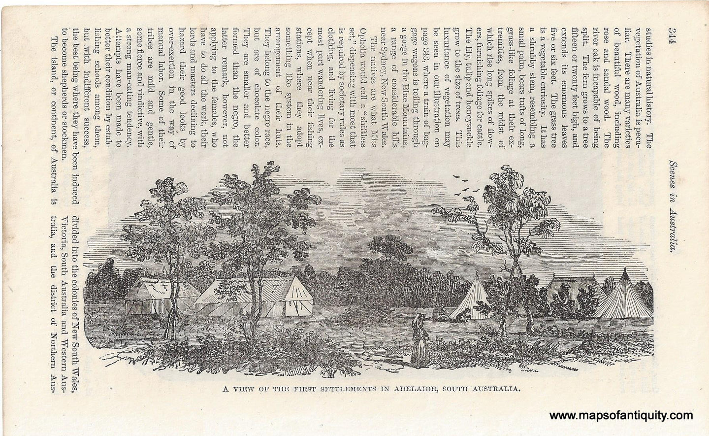 1867 - Ballou's Monthly Magazine: Scenes in Australia  - Antique Prints