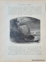 Load image into Gallery viewer, 1872 - The Shore At Lake Forest / Michigan Near (Illinois) Antique Print Genuine