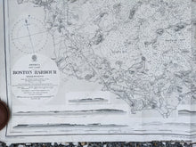 Load image into Gallery viewer, Genuine-Antique-Nautical-Chart-Boston-Harbour---Boston-Harbor-1897-British-Admiralty-Maps-Of-Antiquity-1800s-19th-century