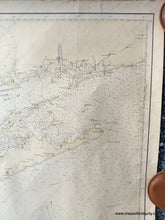 Load image into Gallery viewer, 1929 - Montauk Point To New York And Long Island Sound Antique Chart Genuine Printed-Color