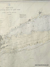 Load image into Gallery viewer, 1929 - Montauk Point To New York And Long Island Sound Antique Chart Genuine Printed-Color
