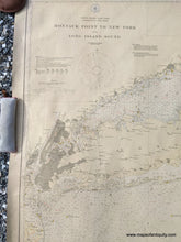 Load image into Gallery viewer, 1929 - Montauk Point To New York And Long Island Sound Antique Chart Genuine Printed-Color