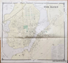 Load image into Gallery viewer, Genuine-Antique-Hand-Colored-Map-Plan-of-Fair-Haven-CT-1868-F.W.-Beers-Maps-Of-Antiquity-1800s-19th-century