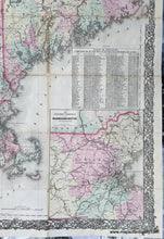 Load image into Gallery viewer, Genuine-Antique-Folding-Map-G.-Woolworth-Colton's-Railroad-Township-&-Distance-Map-of-New-England-with-adjacent-portions-of-New-York-Canada-&-New-Brunswick.-1875-G.W.-&-C.B.-Colton-Maps-Of-Antiquity