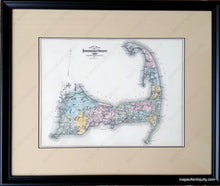 Load image into Gallery viewer, Framed-Reproduction-Barnstable-County-1880-smaller-size---Reproduction-Holiday-Gift-Reproductions-Reproduction-Walker-Maps-Of-Antiquity