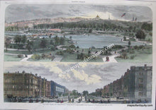 Load image into Gallery viewer, Reproduction-The-Public-Garden-and-Commonwealth-Avenue-Boston-Massachusetts-Colored-Reproduction-Reproduction-Boston--Reproduction-Maps-Of-Antiquity