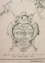 Load image into Gallery viewer, A Map Of The Property Belonging To Fly-Fisher’s Club Brooklyn Reproduction