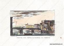 Load image into Gallery viewer, Firenze - Florence Small Reproduction Print Veduta Del Ponte A S. Trinita Di High-Quality