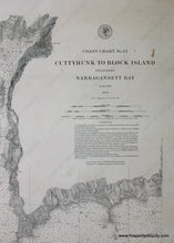 Load image into Gallery viewer, Coast Chart No. 113 Cuttyhunk To Block Island Including Narragansett Bay - Reproduction Map