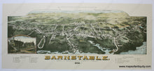 Load image into Gallery viewer, Village Of Barnstable Seat County Mass. 1884 - Reproduction Uncolored