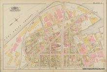 Load image into Gallery viewer, Original colors- pink, yellow, green, purple. Reproduction-antique-map-1884-Bromley-Plate-A-Part-of-Ward-13-South-Boston---Maps-Of-Antiquity