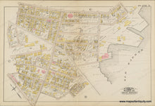 Load image into Gallery viewer, Original colors- pink, yellow, green, purple. Reproduction-antique-map-1884-Bromley-Plate-E-Part-of-Ward-15-South-Boston---Maps-Of-Antiquity
