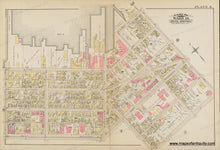 Load image into Gallery viewer, Original colors- pink, yellow, green, purple. Reproduction-antique-map-1884-Bromley-Plate-G-Part-of-Ward-14-South-Boston---Maps-Of-Antiquity