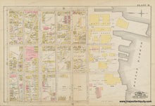 Load image into Gallery viewer, Original colors- pink, yellow, green, purple. Reproduction-antique-map-1884-Bromley-Plate-H-Part-of-Ward-14-South-Boston---Maps-Of-Antiquity
