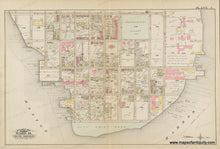 Load image into Gallery viewer, Original colors- pink, yellow, green, purple. Reproduction-antique-map-1884-Bromley-Plate-J-Part-of-Ward-14-South-Boston---Maps-Of-Antiquity