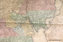 Load image into Gallery viewer, 1869 - Map Of The City Providence Rhode Island. Antique Genuine Hand-Colored Wall