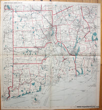Load image into Gallery viewer, 1905 - Untitled- Rhode Island With Bristol County Ma Antique Map Genuine