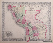 Load image into Gallery viewer, Antique-Hand-Colored-Map-Colton's-Peru-and-Bolivia-South-America--1865-Colton-Maps-Of-Antiquity