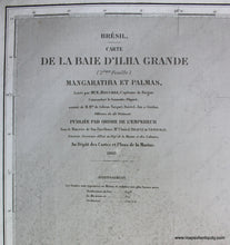 Load image into Gallery viewer, 1863 - Plan Du Mouillage Des Ilheos (Cotes Bresil) Antique Chart Genuine Nautical