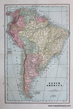 Load image into Gallery viewer, Antique-Printed-Color-Map-South-America-verso:-Map-of-Jamaica-Haiti-and-Santo-Domingo-Caribbean-&-Latin-America-South-America-1900-Cram-Maps-Of-Antiquity